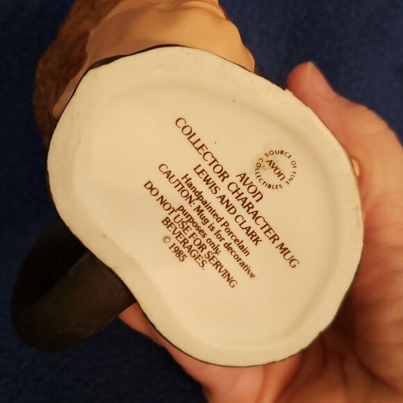 Vintage 1985 Avon Collectible Character Toby Mug Lewis And Clark Figurine Cup - Picture 7 of 15